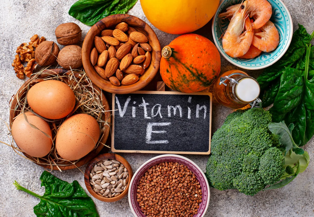 Vitamín E v potravinách - slunečnicová semínka, mandle, rostlinné oleje, špenát, avokádo