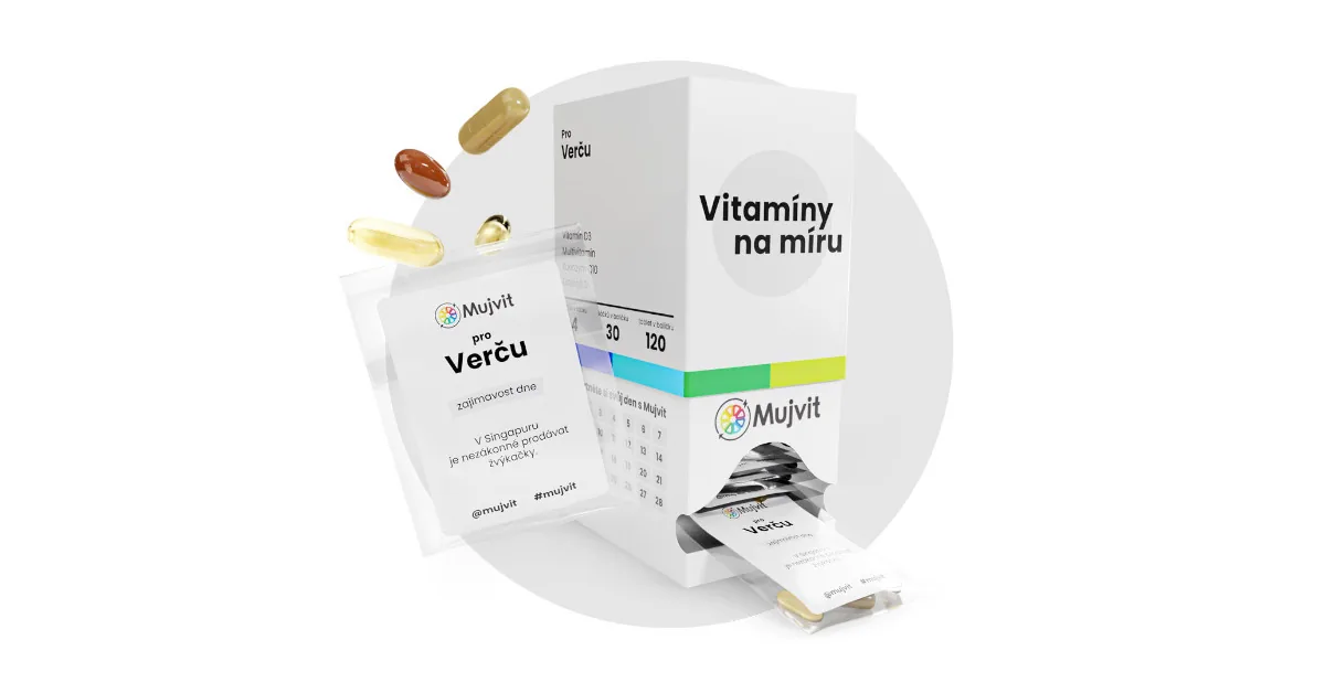 Vitamíny na míru pro ženy Mujvit, měsíční balíček sáčků přizpůsobený potřebám ženského těla