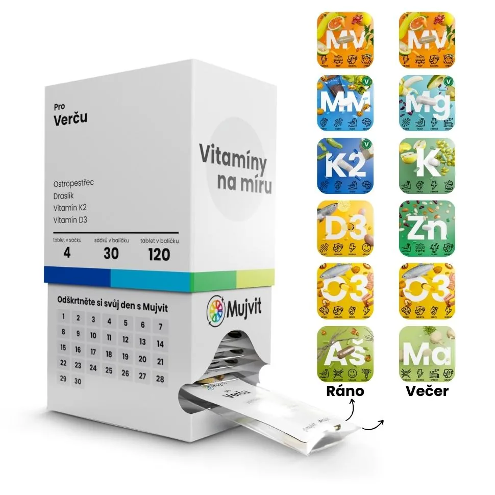 Vitamíny pro sportovce, balíček vitamínů a minerálů na míru zvýšené fyzické zátěži